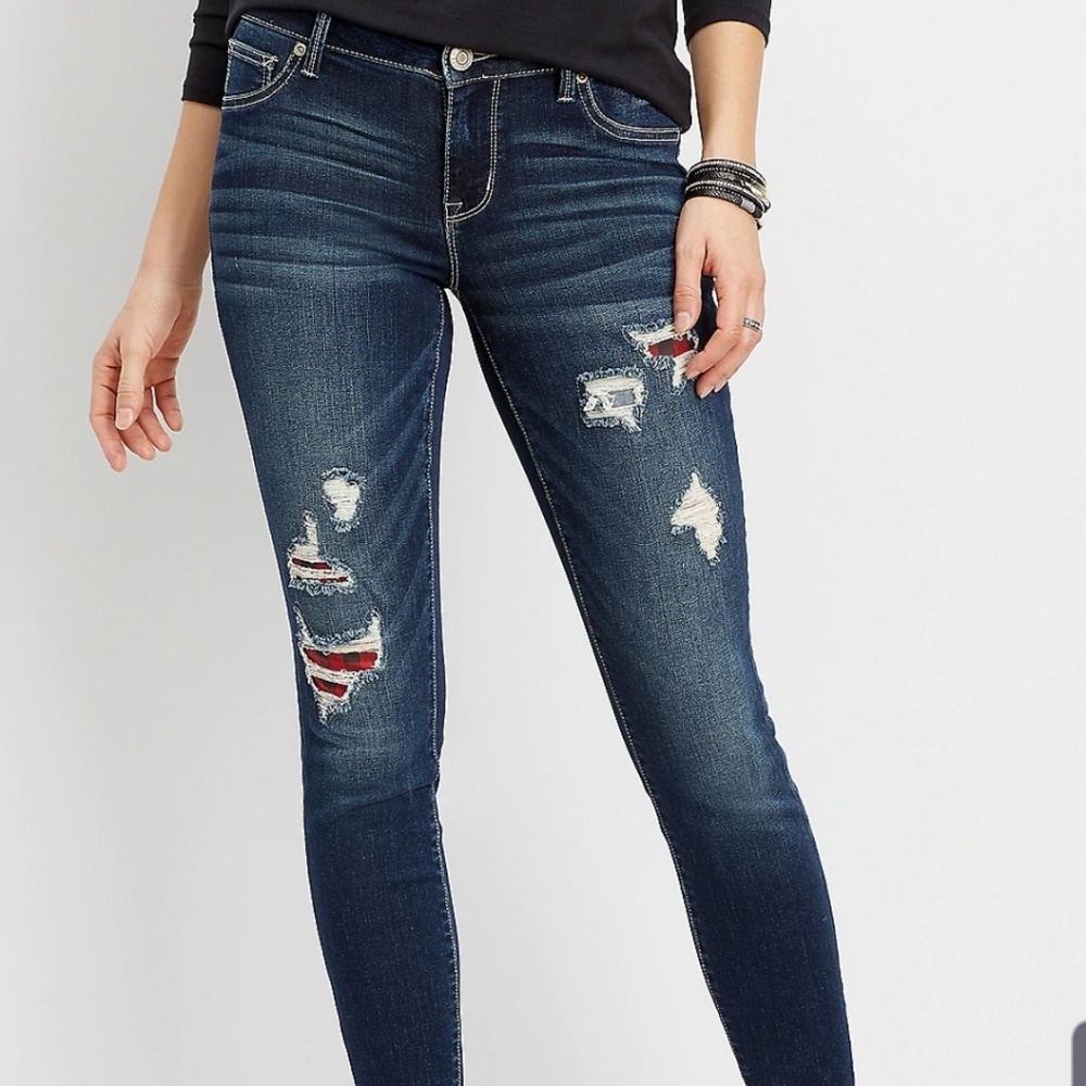 Maurices Denimflex Buffalo Plaid Jeggings